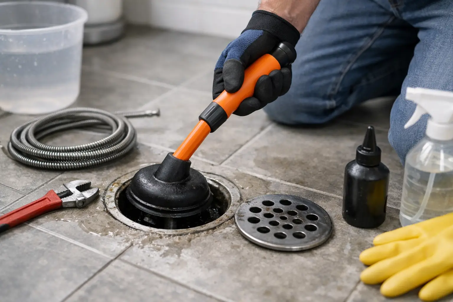 How to Clear a Floor Drain Without Making It Worse