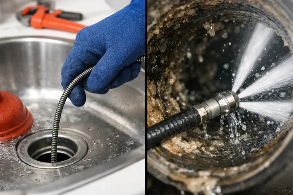 Drain Cleaning vs Hydro Jetting: Which One Works?